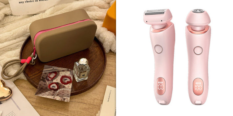 2 In 1 Hair Removal Epilator USB Rechargeable Trimmer Women Body Razor Face Leg Armpit Bikini Hand Pubic Shaver Hair Remover - Balochistan LLC 