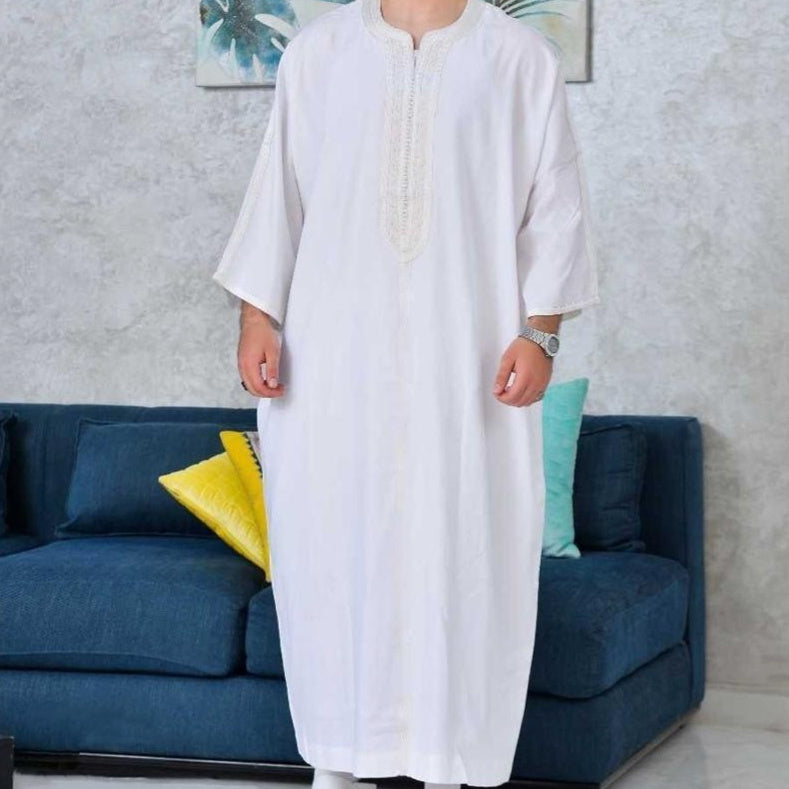 Muslim Embroidery Ethnic Arab Men's Robe