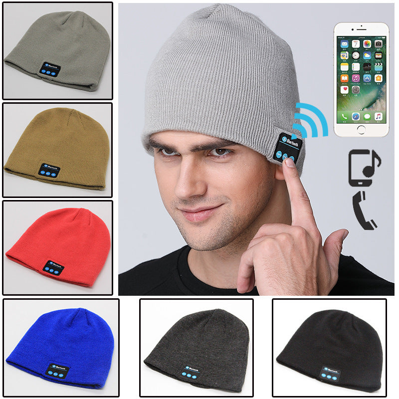 European And American Outdoor Wireless Headset Knitted Hat Multifunctional Music Hat - Balochistan LLC 