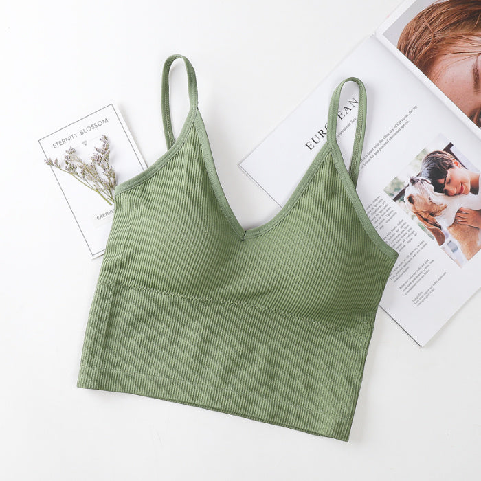 Sports tube top bra Beautiful back bra - Balochistan LLC  [Name]: Sports vest [Shoulder strap]: Fixed shoulder strap [Size]: One size (80-135 kg) Fabric: nylon [Chest pad]: Removable chest pad