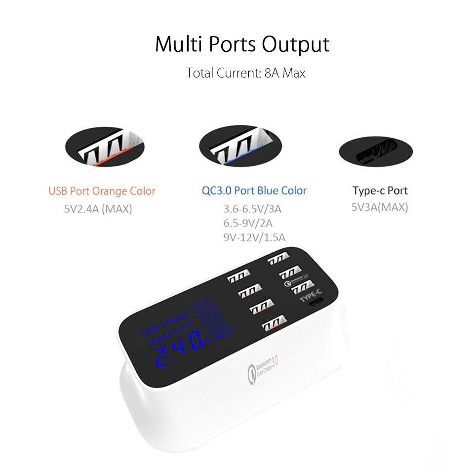 Quick Charge 3.0 Ordinary Smart USB Charger Station - Balochistan LLC 