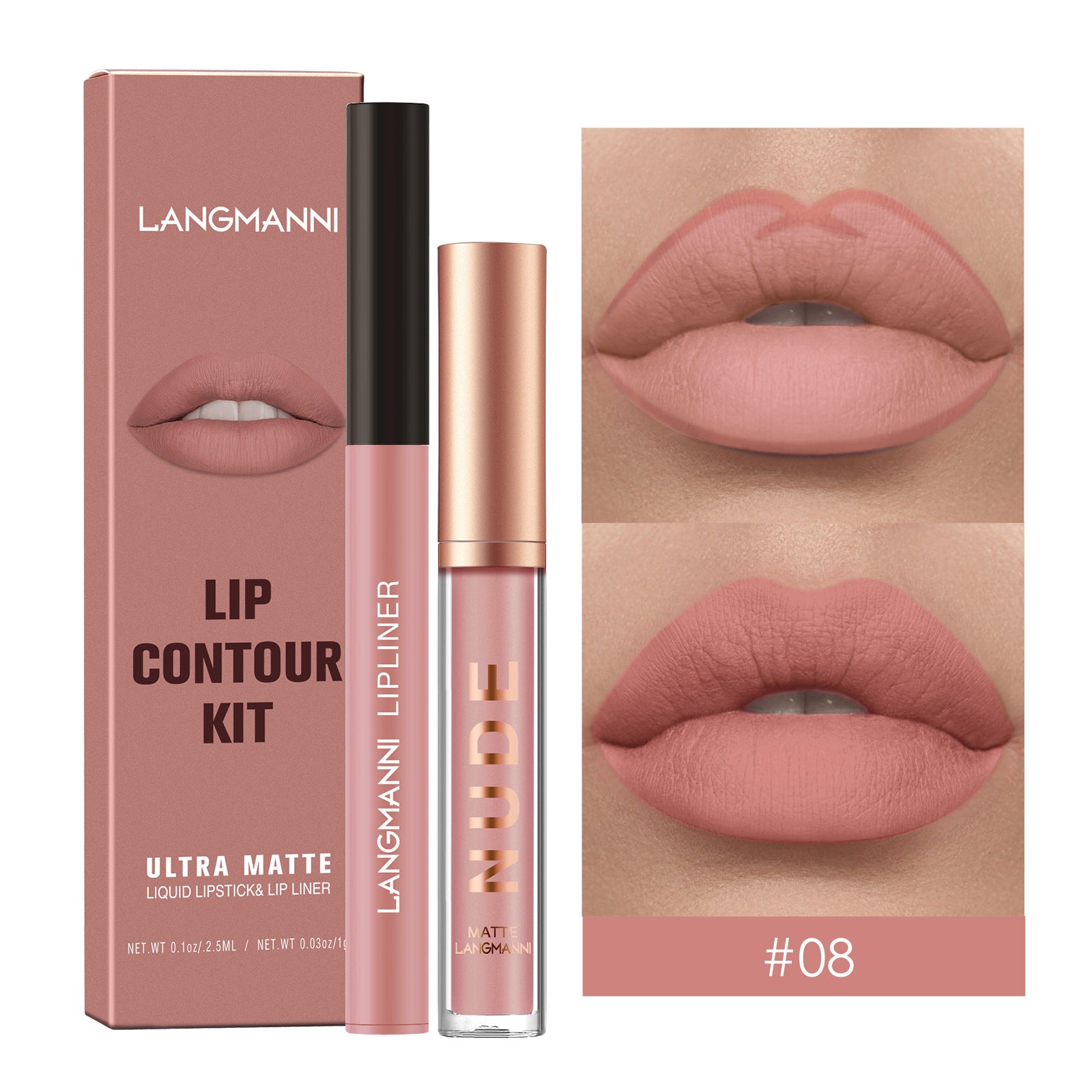 Lip Liner Combination Suit No Stain On Cup Matte Lip Gloss Suit - Balochistan LLC  Product information: Efficacy: Natural Color: 01,02,03,04,05,06,07,08,09,10,11,12 Specifications: Standard specifications Applicable skin type: Universal Packing list: Lipstick+lipliner x1 Product Image: