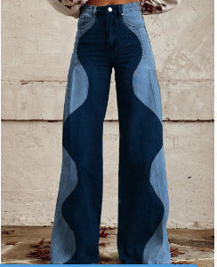 European And American Plus Size Women's Denim Casual Pants