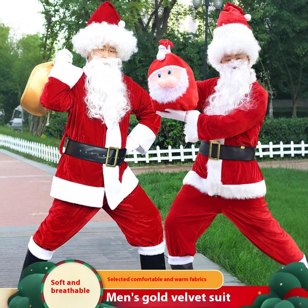 Santa Claus Costume Dress Up COS Performing Costumes