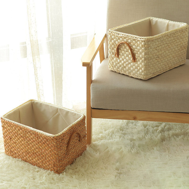 Storage Basket Rattan Woven Storage Box Clothes Cabinet