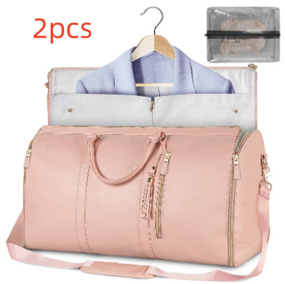 Large Capacity Travel Duffle Bag Women's Handbag Folding Suit Bag Waterproof Clothes Totes - Balochistan LLC 