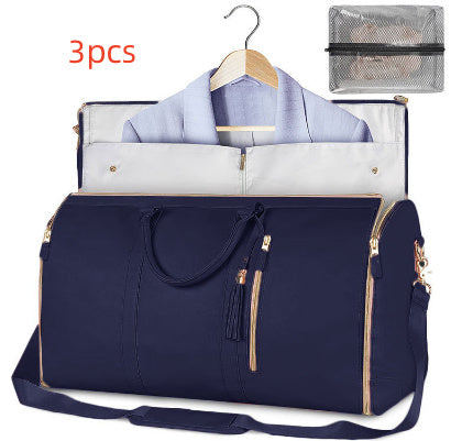 Large Capacity Travel Duffle Bag Women's Handbag Folding Suit Bag Waterproof Clothes Totes - Balochistan LLC 