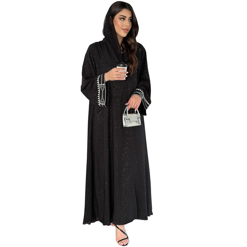 Muslim Modest Women's Arab Abaya Cardigan Robe