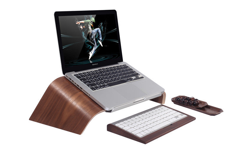 Wooden Laptop Tilt Macbook Stand Laptop Stand - Balochistan LLC  Product information: Color: white birch, Walnut Applicable model: Laptop Line length: 22 Product Size: 54.7cm * 26cm * 15.5cm Material: Wooden Packing list: Computer stand *1 Product Image: