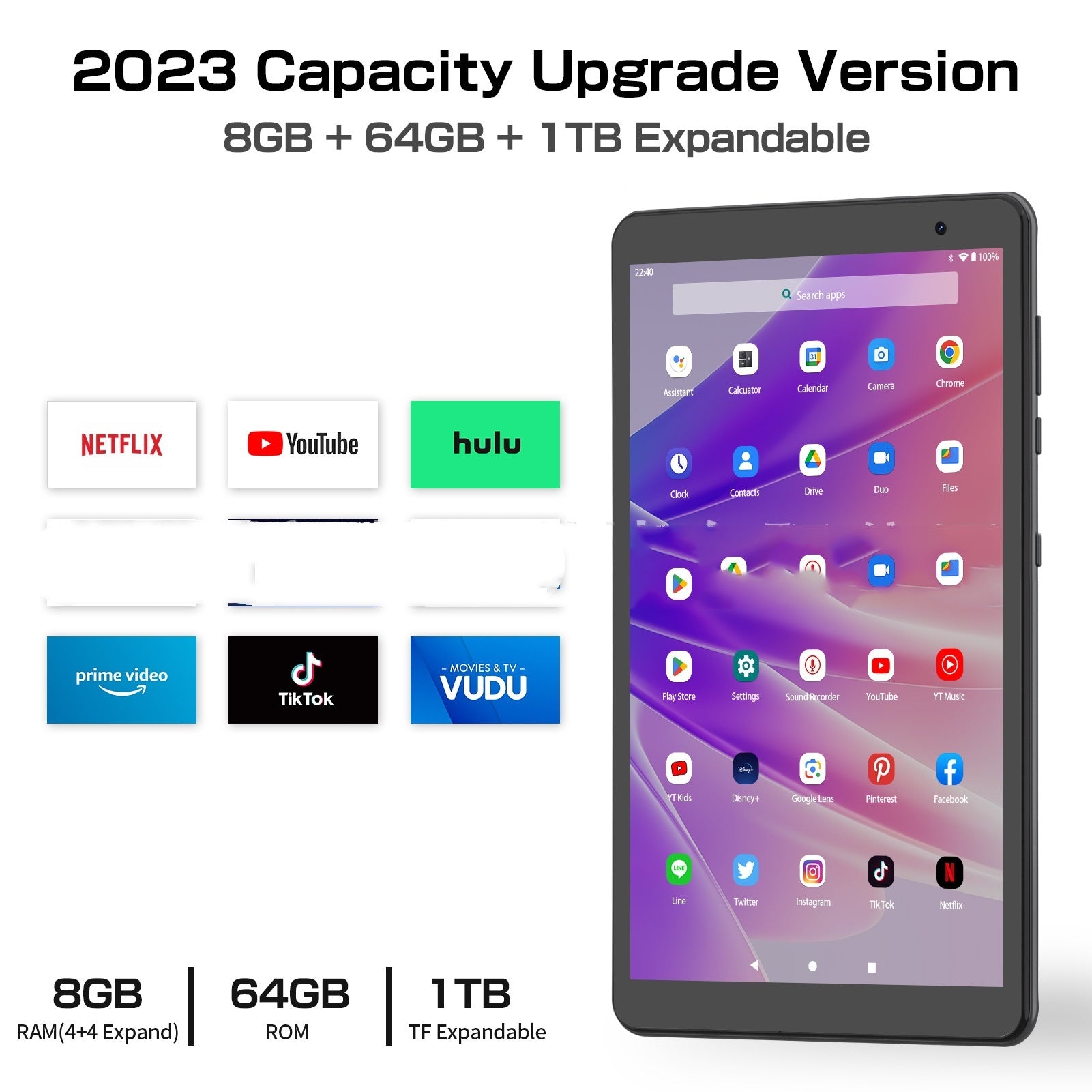 8-inch Eight-core Tablet PC Android 13 System 64g Large Capacity - Balochistan LLC  Product information: Color: gray, blue, pink Screen size: 8 inches Additional features: support Bluetooth, GPS navigation, gravity sensing, IPS screen Product Size: 21.2*12.5 * 0.6cm Battery life: 7-9 hours Processor core: eight cores Hard disk capacity: 64GB Packing list: 1* Tablet PC Product Image: