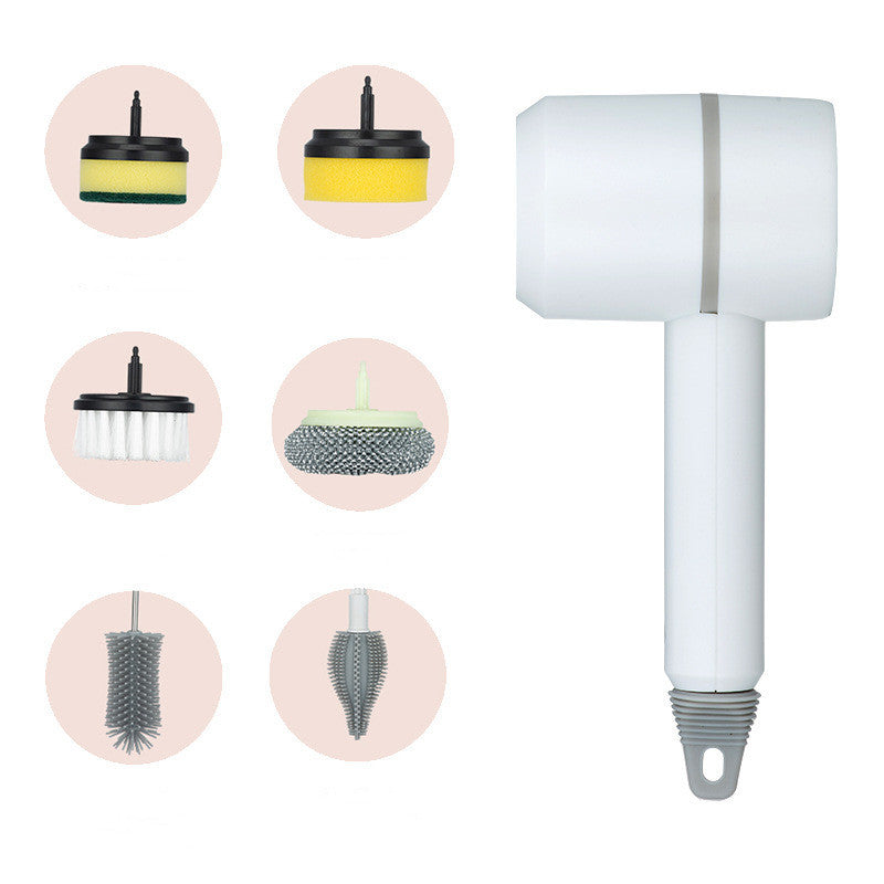 Electric Cleaning Brush Dishwashing Brush Automatic Wireless USB Rechargeable Professional Kitchen Bathtub Tile Cleaning Brushes - Balochistan LLC 