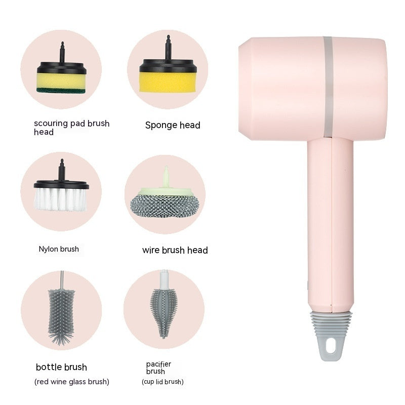 Electric Cleaning Brush Dishwashing Brush Automatic Wireless USB Rechargeable Professional Kitchen Bathtub Tile Cleaning Brushes - Balochistan LLC 