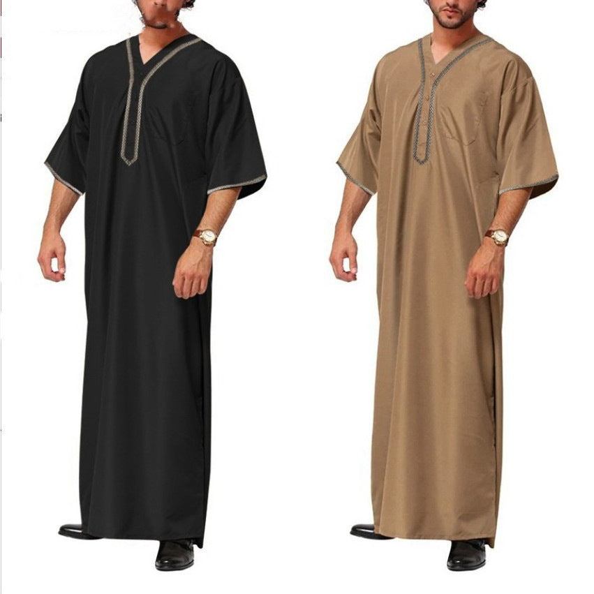 Muslim Middle East Arab Dubai Men's Loose Robe