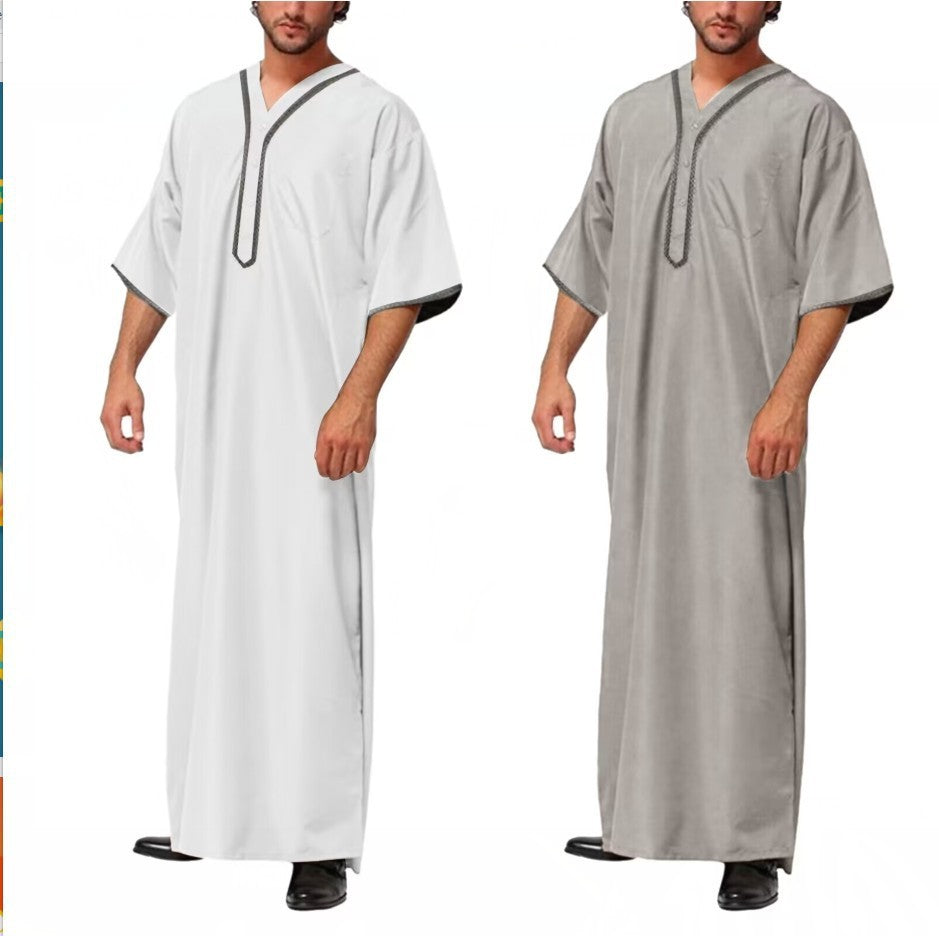 Muslim Middle East Arab Dubai Men's Loose Robe