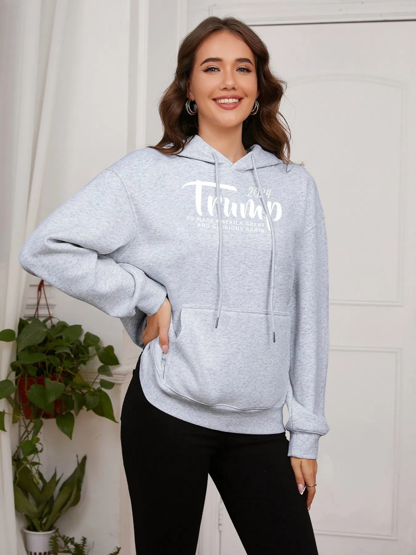 Women Basic Sweatshirt Casual Hooded Sweatshirt Autumn Winter