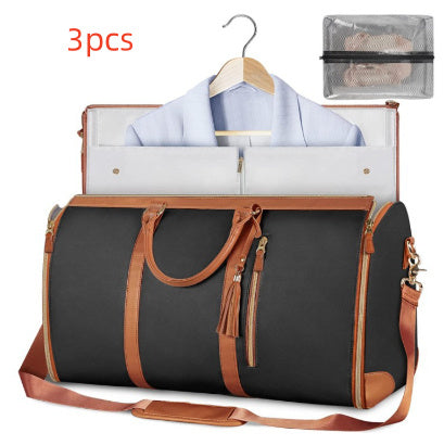 Large Capacity Travel Duffle Bag Women's Handbag Folding Suit Bag Waterproof Clothes Totes - Balochistan LLC 