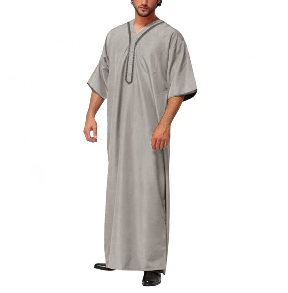 Muslim Middle East Arab Dubai Men's Loose Robe