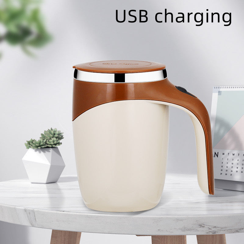 Rechargeable Model Automatic Stirring Cup Coffee Cup High Value Electric Stirring Cup Lazy Milkshake Rotating Magnetic Water Cup - Balochistan LLC 