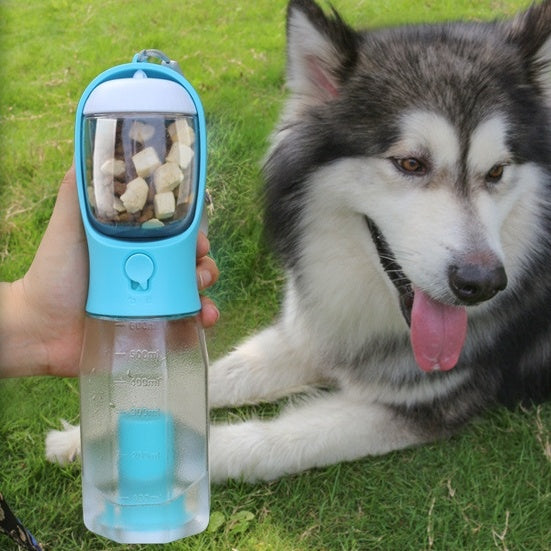 Portable Cat Dog Water Bottle Food Feeder Drinker Poop Dispenser 3 In 1 Leak-proof Multifunctional Dog Water Bottle Pet Products - Balochistan LLC 