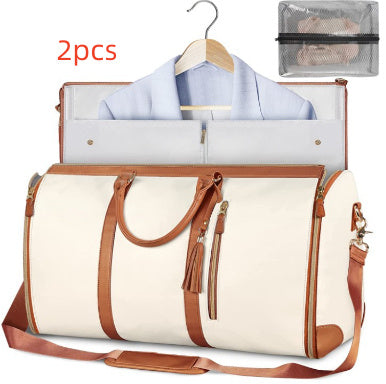 Large Capacity Travel Duffle Bag Women's Handbag Folding Suit Bag Waterproof Clothes Totes - Balochistan LLC 