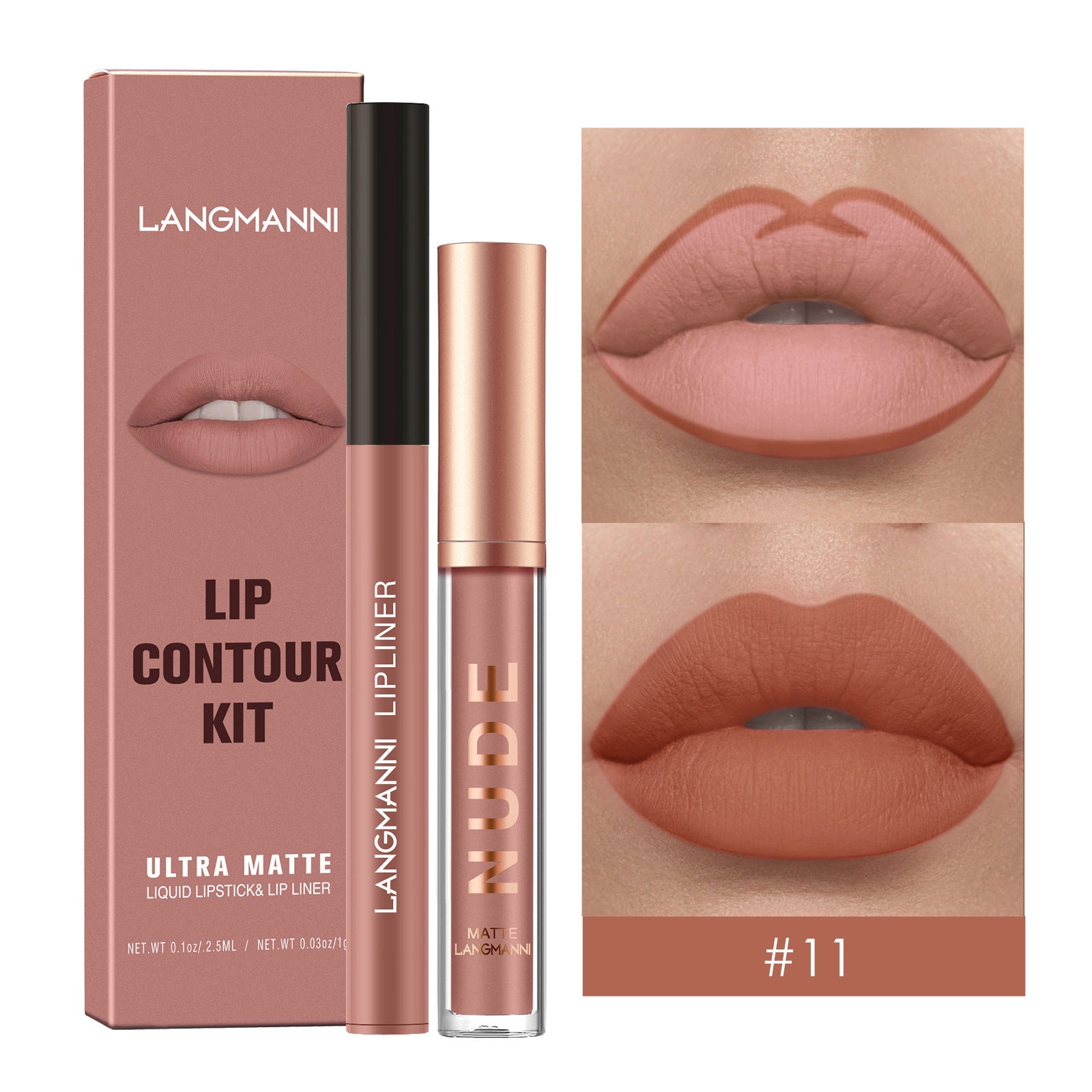 Lip Liner Combination Suit No Stain On Cup Matte Lip Gloss Suit - Balochistan LLC  Product information: Efficacy: Natural Color: 01,02,03,04,05,06,07,08,09,10,11,12 Specifications: Standard specifications Applicable skin type: Universal Packing list: Lipstick+lipliner x1 Product Image: