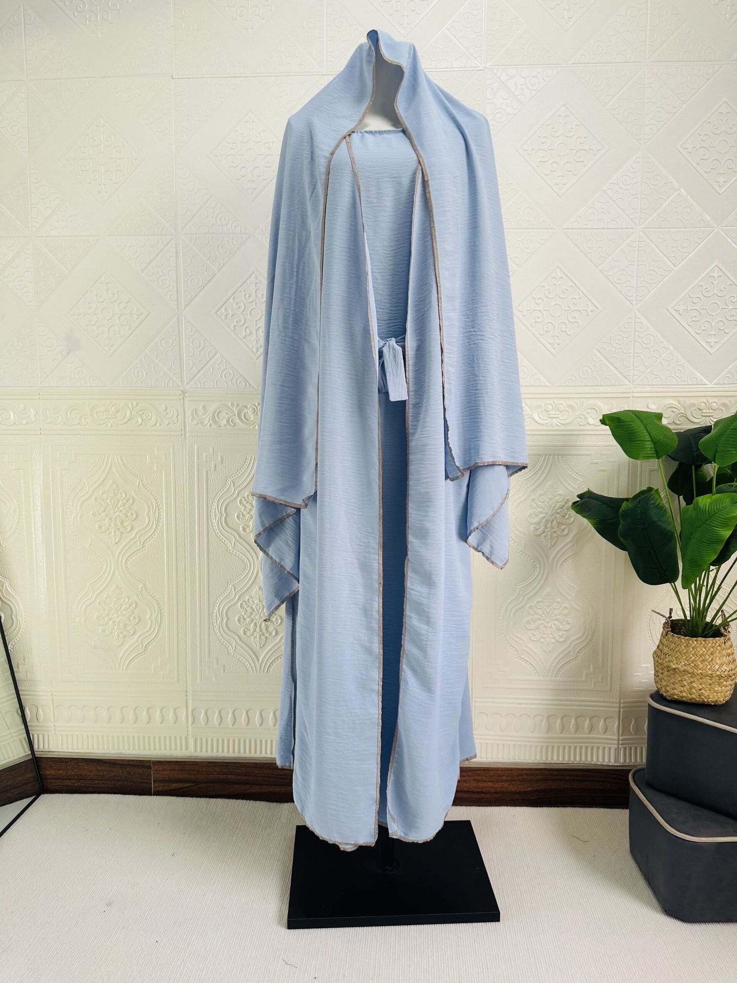 Women's Dubai Turkey Cardigan With Inner Wear Dress