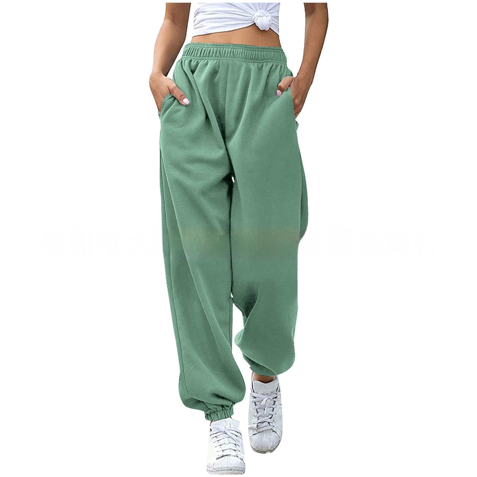 Women's Casual High Waisted Loose Sports Pants