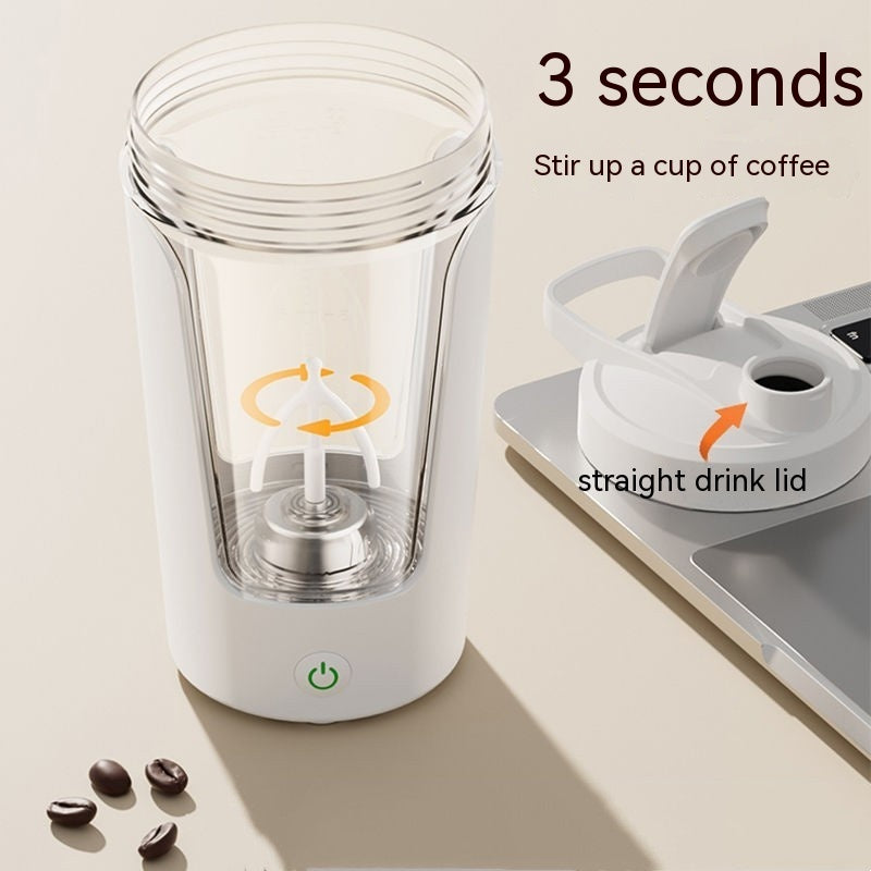 Fully Automatic Mixing Electric Coffee Cup - Balochistan LLC  Product information: Color: [battery type] White coffee cup, [battery type] black coffee cup Material: food grade PP Applicable object: general Packing specification: 11*9 * 17CM Structure: Single layer Capacity: 450ml Packing list: 1*Mixing Cup Product Image: