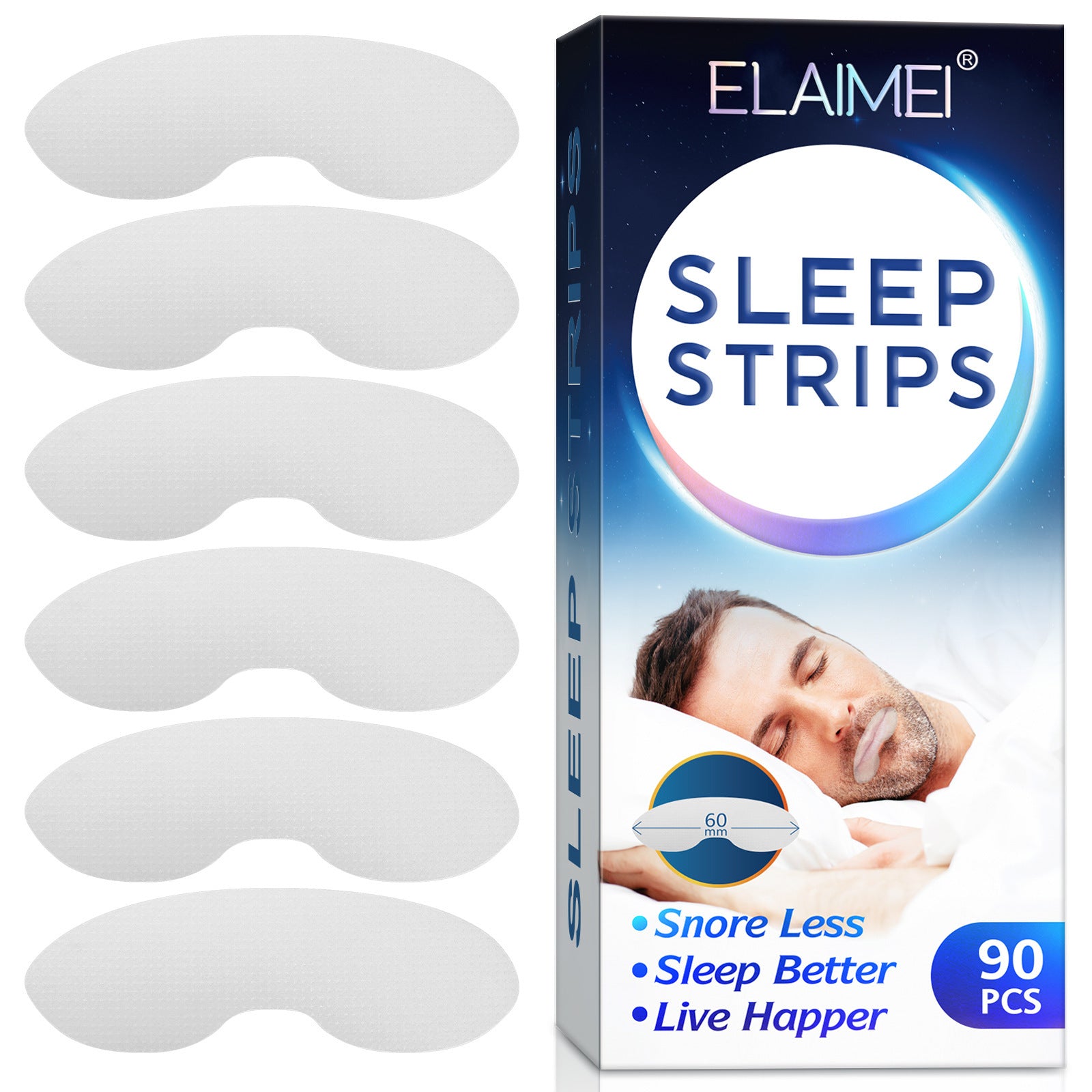 Mouth Breathing Patch Anti Snoring Correction Seal - Balochistan LLC  Product information: Type/use: daily use at home Weight: 42g Specifications: 3*4*9cm Packing list: Sealing sticker*90pcs