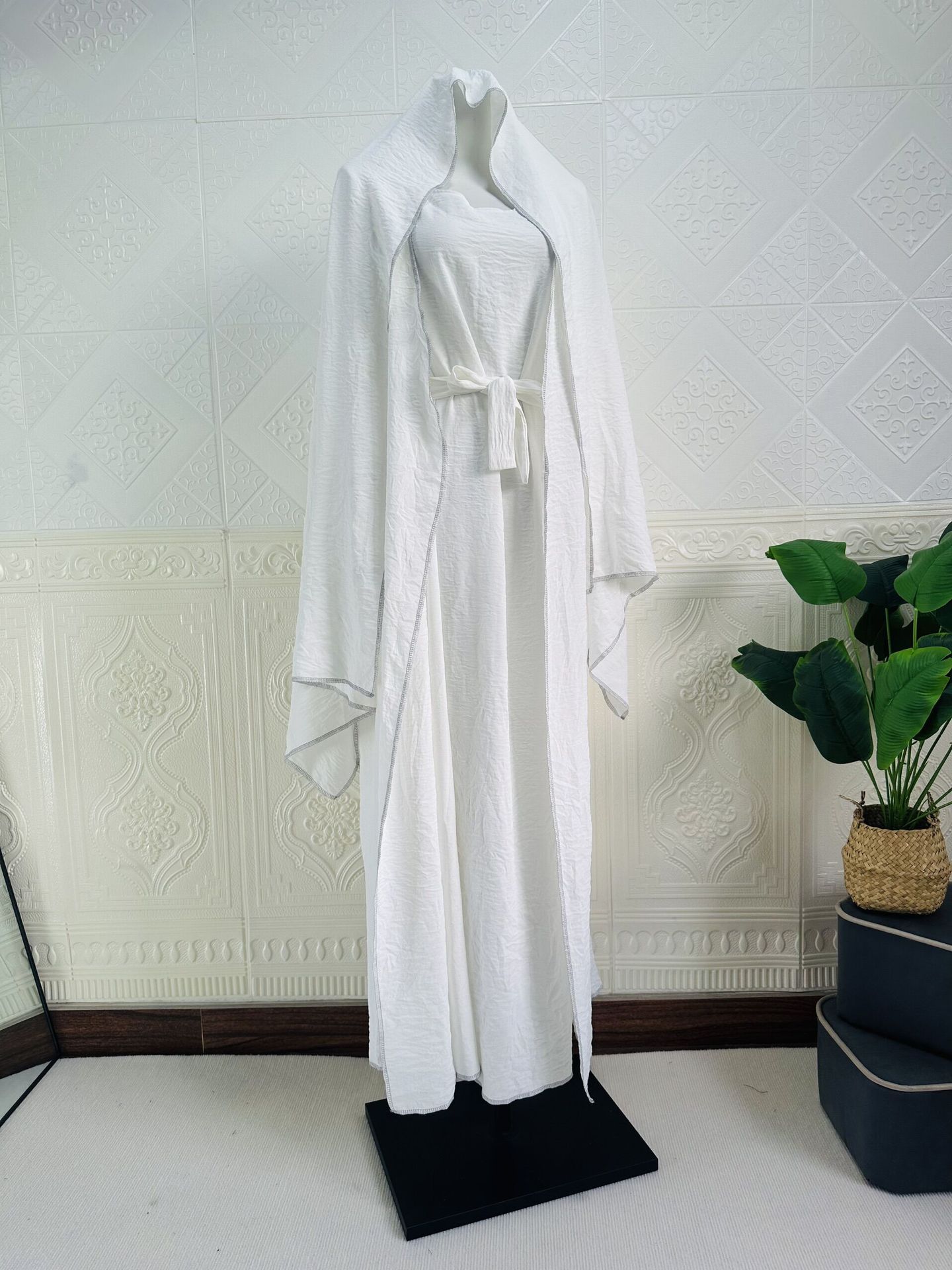 Women's Dubai Turkey Cardigan With Inner Wear Dress