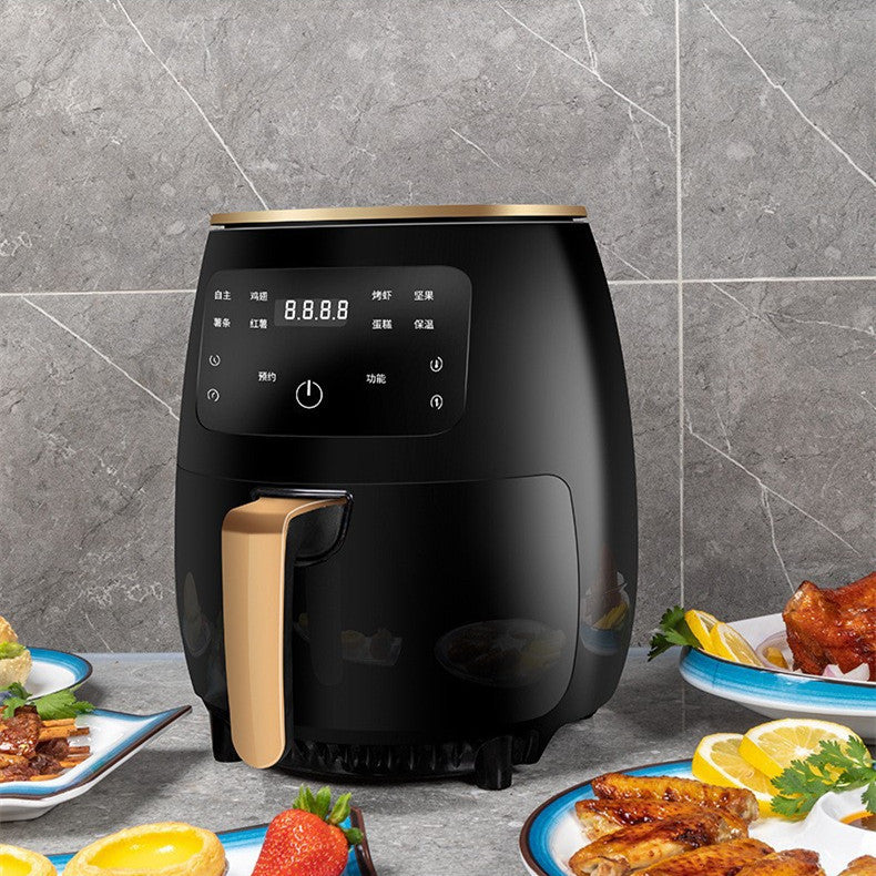 Air Fryer Smart Touch Home Electric Fryer - Balochistan LLC  Product information: Control mode: touch Heating mode: heating by heating pipe Safety function: automatic power-off Rated power: 1400W Body material: stainless steel Type of electric fryer: air fryer Product size: 305 * 305 * 345CM Packing list: 1* air fryer