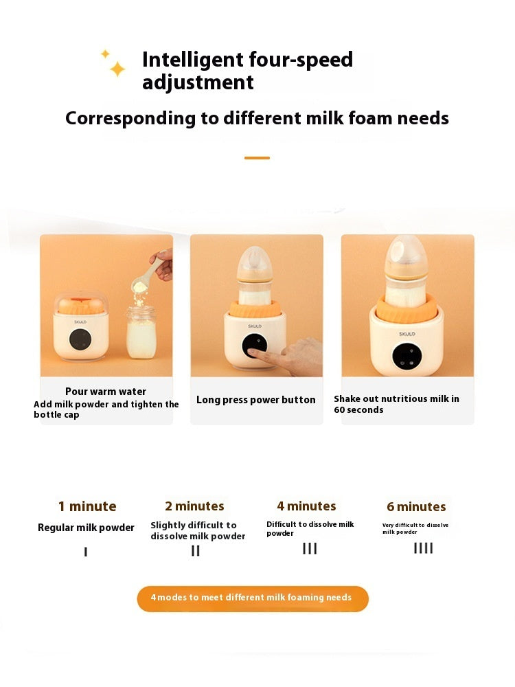 Fully Electric Automatic Constant Temperature Milk Shaker - Balochistan LLC  Product information: Power type: Charging Color: Y1 (light tone shake milk),Y3 upgraded (light tone constant temperature shake milk) Applicable age: infant (0-2 years old) Operation mode: Touch Material: polypropylene (pp) Usage: Electric Packing list: 1xMilk shaker Product Image: